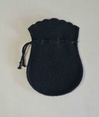 Imagem de Saquinho de Suede Preto 300 - G (9 x 12 cm) Pacote com 10 unidades